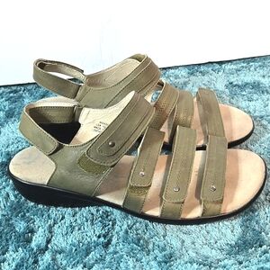 Propet Aurora Women's Green Leather Sandals Size 10 2E
